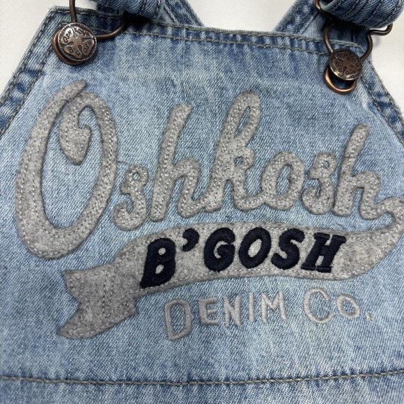 Vintage OshKosh B'Gosh Overalls Vestbak Denim Co Logo Size 18m Snap Legs EUC - Picture 4 of 9
